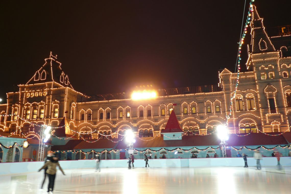 Eisbahn auf dem Roten Platz
